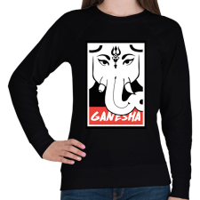 PRINTFASHION Ganesha - Női pulóver - Fekete női pulóver, kardigán