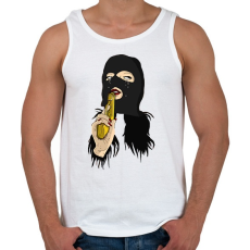 PRINTFASHION Gangsta B*tch - Férfi atléta - Fehér