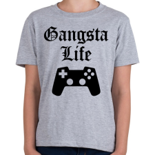 PRINTFASHION Gangsta Life - Gyerek póló - Sport szürke gyerek póló