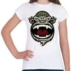 PRINTFASHION Gangsta Monkey - Női póló - Fehér