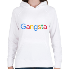PRINTFASHION Gangsta - Női kapucnis pulóver - Fehér női pulóver, kardigán