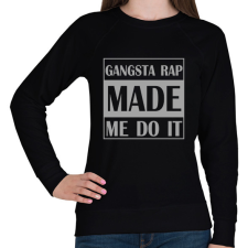 PRINTFASHION Gangsta rap - Női pulóver - Fekete női pulóver, kardigán