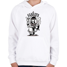 PRINTFASHION Gangsta Sh*t - Gyerek kapucnis pulóver - Fehér