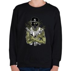 PRINTFASHION Gangsta Zombie - Gyerek pulóver - Fekete
