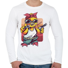 PRINTFASHION Gangster Canary_Rajztábla 1 - Férfi hosszú ujjú póló - Fehér