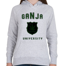 PRINTFASHION ganja university - Női kapucnis pulóver - Sport szürke női pulóver, kardigán