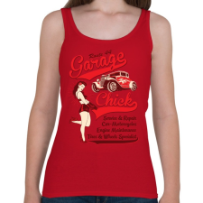 PRINTFASHION Garázs csaj - Női atléta - Cseresznyepiros női trikó