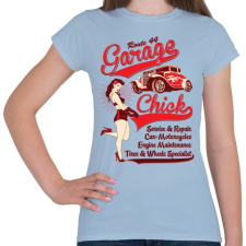 PRINTFASHION Garázs csaj - Női póló - Világoskék női póló