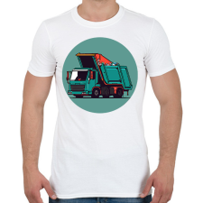 PRINTFASHION Garbage truck - Férfi póló - Fehér férfi póló