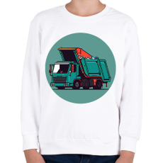 PRINTFASHION Garbage truck - Gyerek pulóver - Fehér