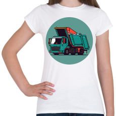 PRINTFASHION Garbage truck - Női póló - Fehér
