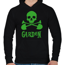 PRINTFASHION garden skull - Férfi kapucnis pulóver - Fekete férfi pulóver, kardigán