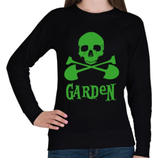 PRINTFASHION garden skull - Női pulóver - Fekete