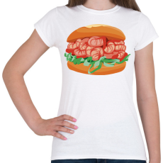 PRINTFASHION Garnélarákos szendvics - Női póló - Fehér