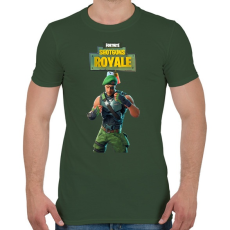 PRINTFASHION Garrison Fortnite - Férfi póló - Katonazöld