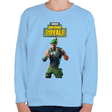 PRINTFASHION Garrison Fortnite - Gyerek pulóver - Világoskék