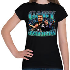 PRINTFASHION Gary Anderson - darts - Női póló - Fekete
