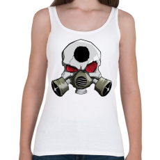 PRINTFASHION Gasmask skull - Női atléta - Fehér