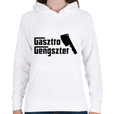 PRINTFASHION Gasztro Gengszter - Női kapucnis pulóver - Fehér