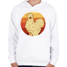 PRINTFASHION Gatyás pipi - Gyerek kapucnis pulóver - Fehér gyerek pulóver, kardigán