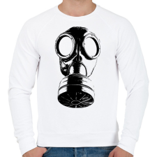 PRINTFASHION gáz maszk - Férfi pulóver - Fehér férfi pulóver, kardigán