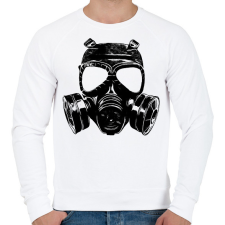 PRINTFASHION gáz maszk - Férfi pulóver - Fehér férfi pulóver, kardigán