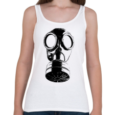 PRINTFASHION gáz maszk - Női atléta - Fehér női trikó