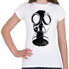 PRINTFASHION gáz maszk - Női póló - Fehér