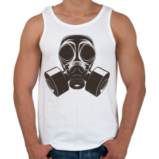 PRINTFASHION Gázmaszk - Férfi atléta - Fehér