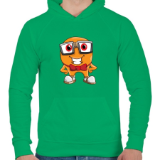 PRINTFASHION Geek - Férfi kapucnis pulóver - Zöld férfi pulóver, kardigán