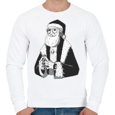 PRINTFASHION Geek Mikulás - Férfi pulóver - Fehér férfi pulóver, kardigán