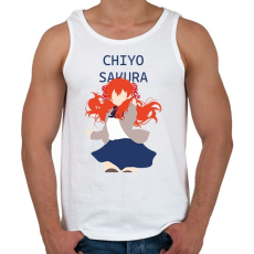 PRINTFASHION Gekkan shoujo nozaki-kun - Chiyo Sakura - Férfi atléta - Fehér