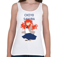 PRINTFASHION Gekkan shoujo nozaki-kun - Chiyo Sakura - Női atléta - Fehér női trikó