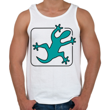 PRINTFASHION Gekkó - Férfi atléta - Fehér atléta, trikó
