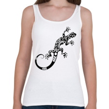 PRINTFASHION Gekkó - Női atléta - Fehér női trikó