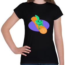 PRINTFASHION gekkó - Női póló - Fekete női póló
