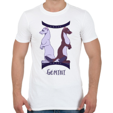 PRINTFASHION Gemini Hermelins - Férfi póló - Fehér