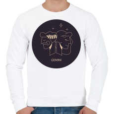 PRINTFASHION Gemini - Ikrek - Férfi pulóver - Fehér