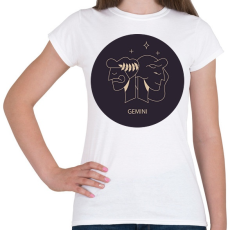 PRINTFASHION Gemini - Ikrek - Női póló - Fehér