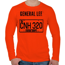 PRINTFASHION GENERAL LEE - Férfi hosszú ujjú póló - Narancs