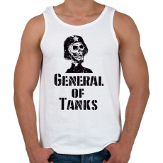 PRINTFASHION general of tanks - Férfi atléta - Fehér