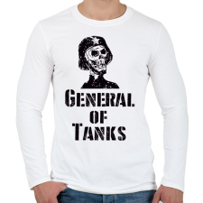 PRINTFASHION general of tanks - Férfi hosszú ujjú póló - Fehér férfi póló
