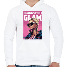 PRINTFASHION Gengszter Barbie - Férfi kapucnis pulóver - Fehér