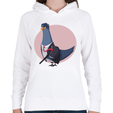 PRINTFASHION Gengszter galamb - Női kapucnis pulóver - Fehér