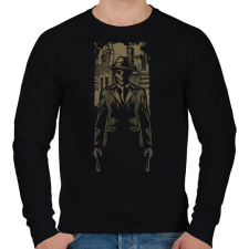 PRINTFASHION Gengszter koponya - Férfi pulóver - Fekete férfi pulóver, kardigán