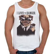 PRINTFASHION Gengszter kutya - Férfi atléta - Fehér atléta, trikó