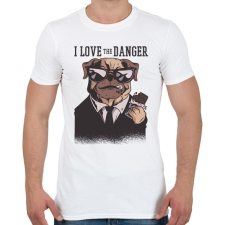 PRINTFASHION Gengszter kutya - Férfi póló - Fehér férfi póló