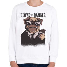 PRINTFASHION Gengszter kutya - Gyerek pulóver - Fehér