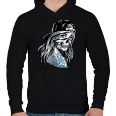 PRINTFASHION Gengszter lány - Férfi kapucnis pulóver - Fekete