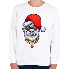 PRINTFASHION Gengszter mikulás - Gyerek pulóver - Fehér